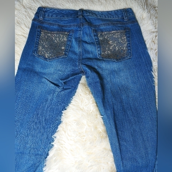 Ladies Michael Kors Skinny BLING Jeans Sz 2 - Picture 1 of 7